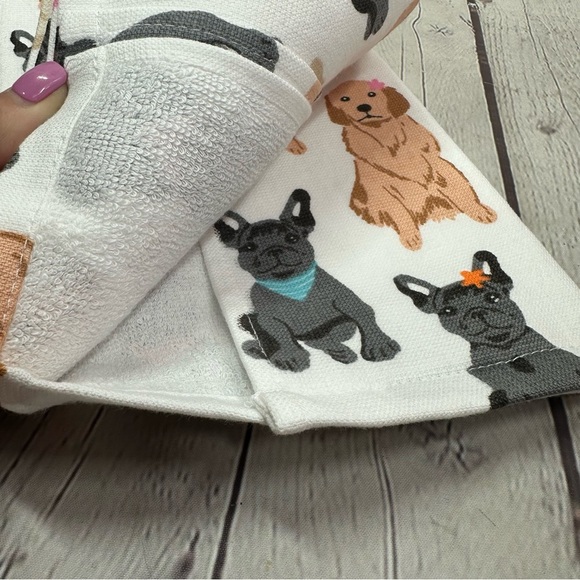 NWT the kitchen collection Dog Patterned cotton kitchen Towel set - Picture 6 of 8